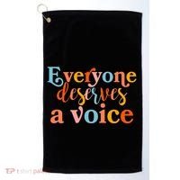 Everyone Deserves A Voice Golf Towel thumb 0