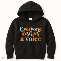 Everyone Deserves A Voice Kids Hoodie thumb 0