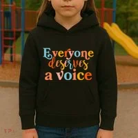 Everyone Deserves A Voice Kids Hoodie thumb 3