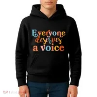 Everyone Deserves A Voice Kids Hoodie thumb 4