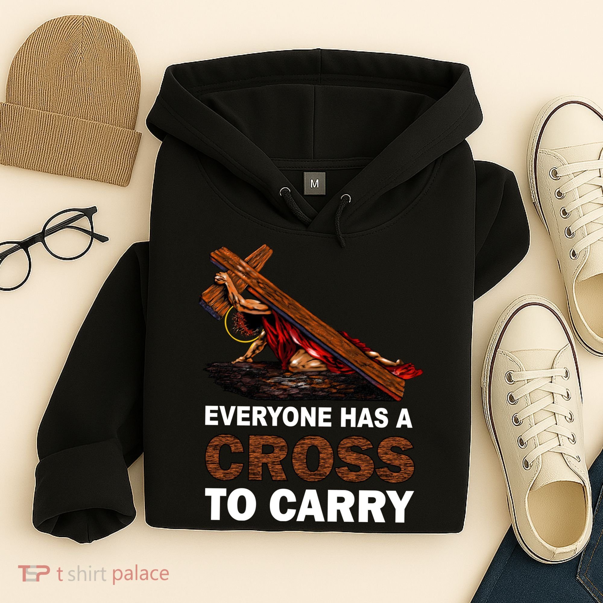 Everyone Has A Cross To Carry Jesus Hoodie