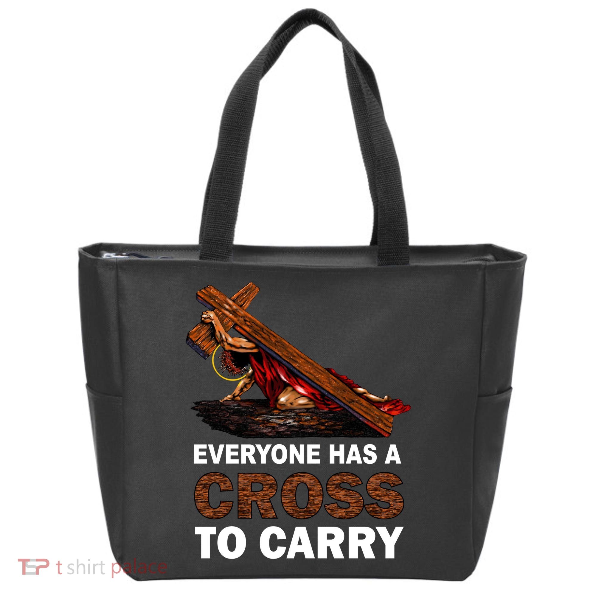 Everyone Has A Cross To Carry Jesus Tote Bag