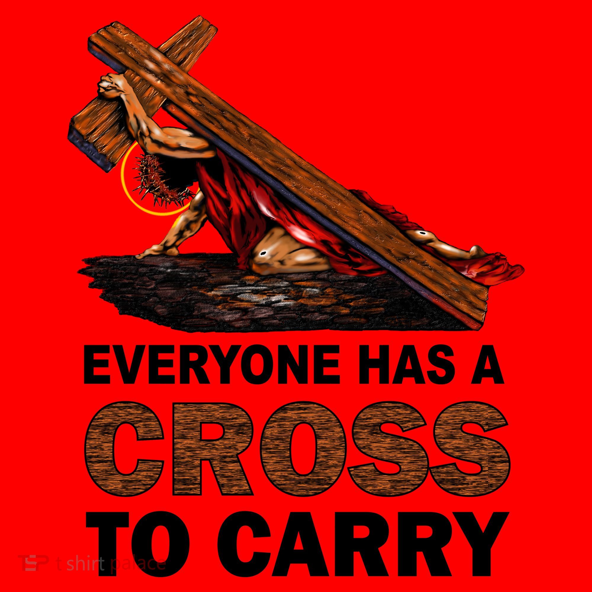 Everyone Has A Cross To Carry Jesus Santa Hat