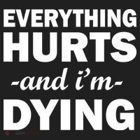 Everything Hurts And I'm Dying Golf Towel thumb 3