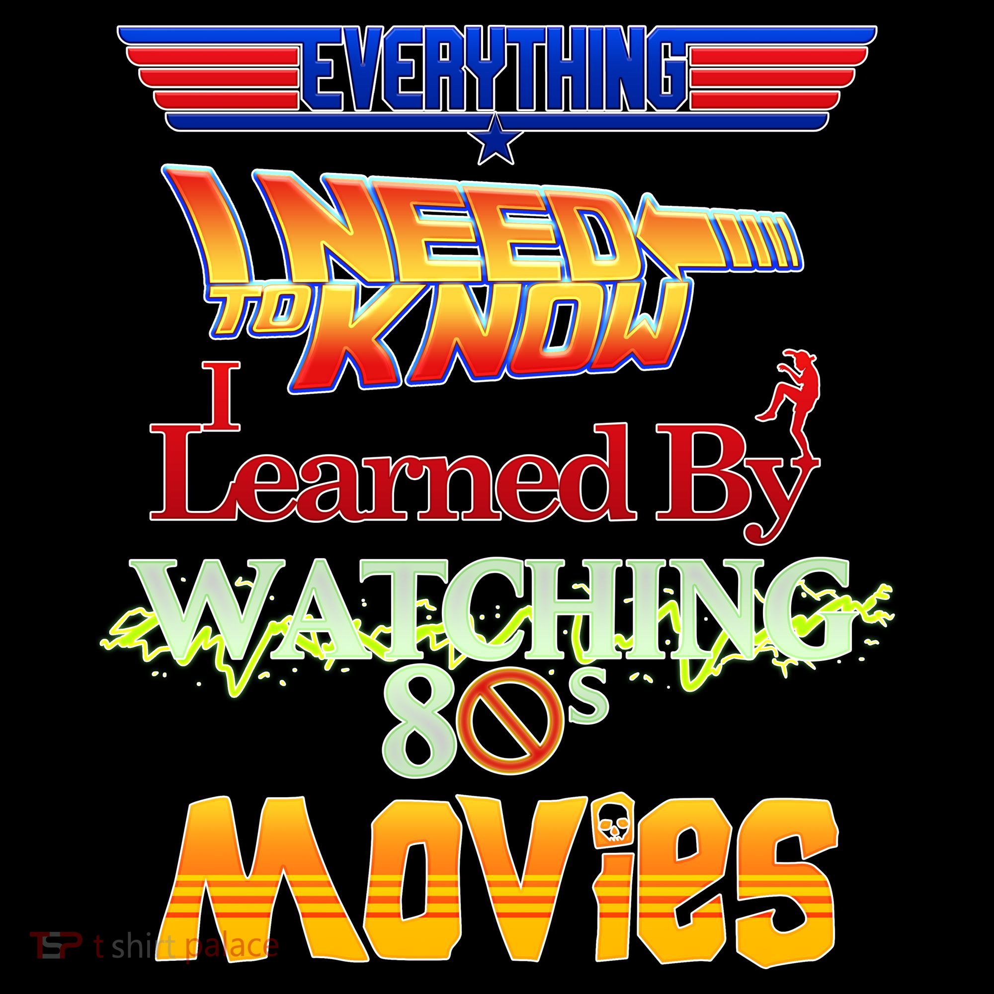 Everything I Need To Know - 80s Movies USA-Made Doggie Bandana