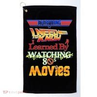 Everything I Need To Know - 80s Movies Golf Towel thumb 0