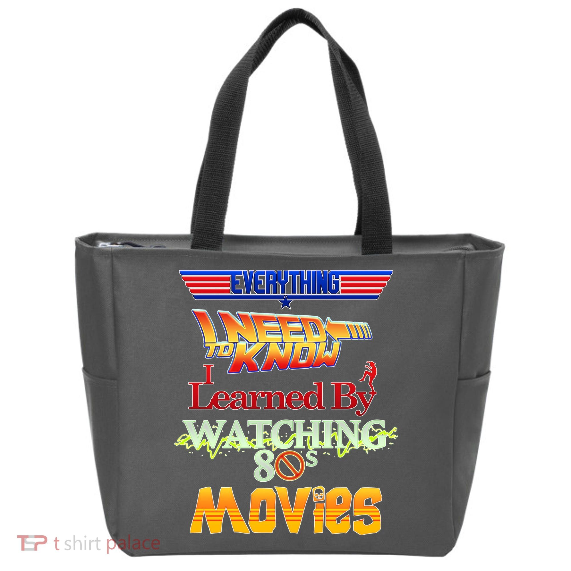 Everything I Need To Know - 80s Movies Tote Bag