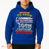 Everything I Need To Know I Learned By Watching Eighties Cartoons Hoodie thumb 2