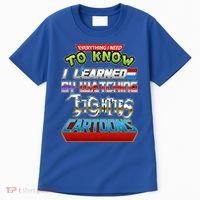 Everything I Need To Know I Learned By Watching Eighties Cartoons Tall T-Shirt thumb 0
