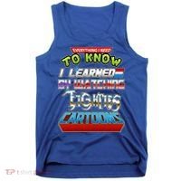 Everything I Need To Know I Learned By Watching Eighties Cartoons Tank Top thumb 0