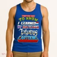 Everything I Need To Know I Learned By Watching Eighties Cartoons Tank Top thumb 3