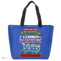 Everything I Need To Know I Learned By Watching Eighties Cartoons Tote Bag thumb 0