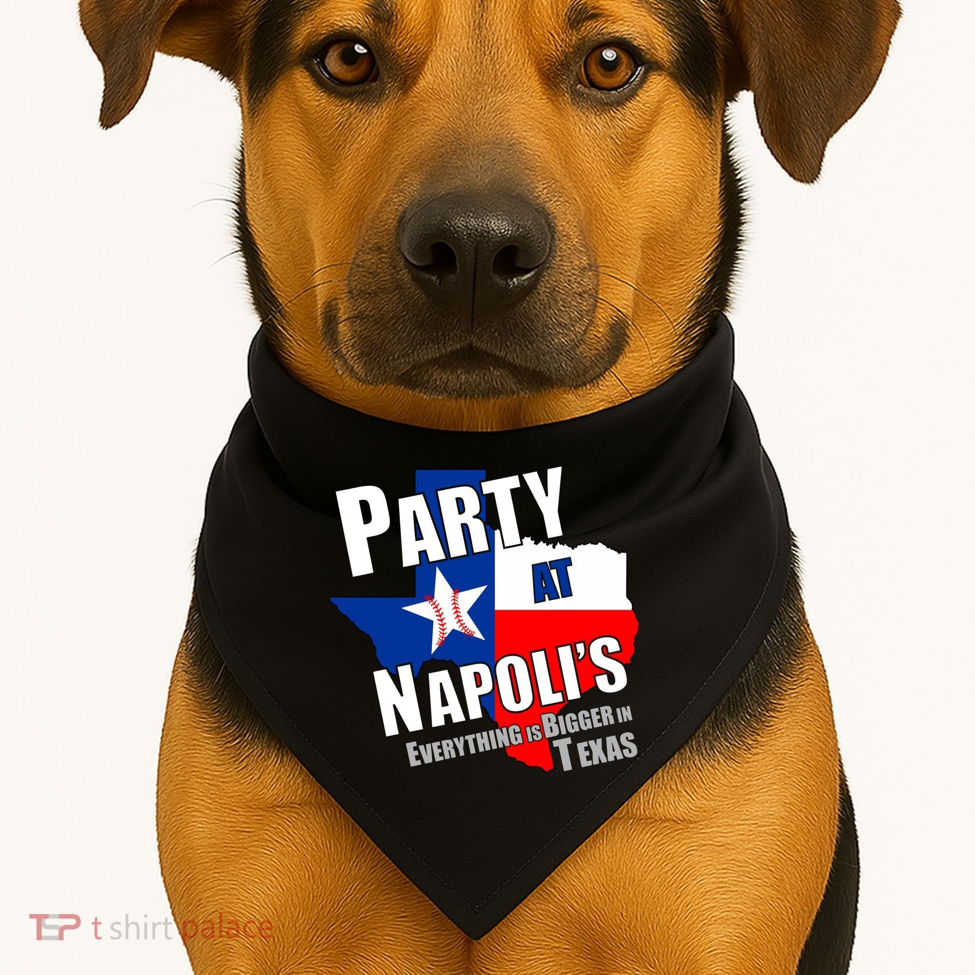 Everything is Bigger In Texas Party At Napoli's USA-Made Doggie Bandana
