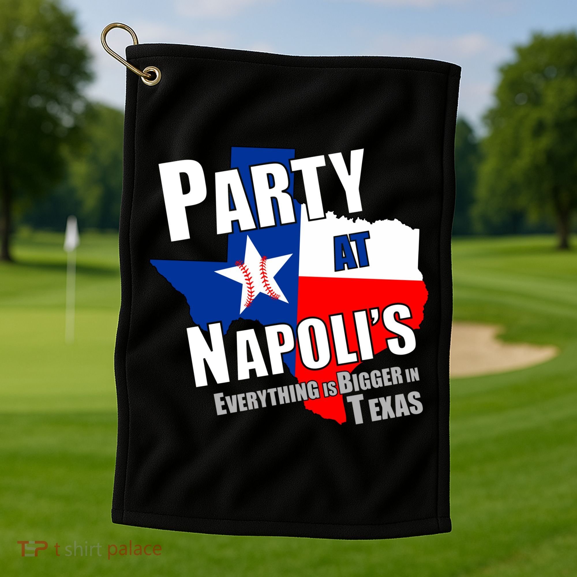 Everything is Bigger In Texas Party At Napoli's Golf Towel