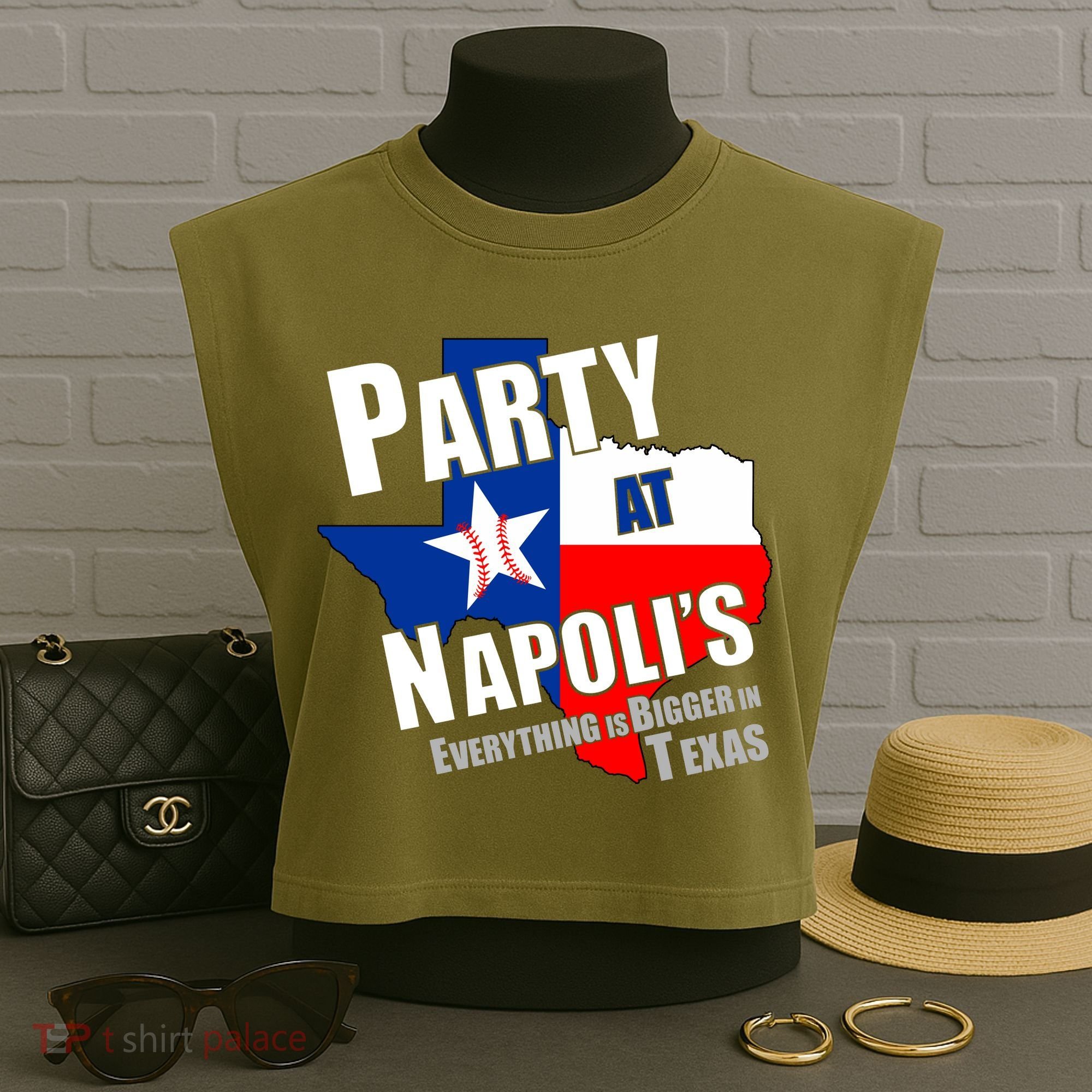 Everything is Bigger In Texas Party At Napoli's Garment-Dyed Women's Muscle Tee