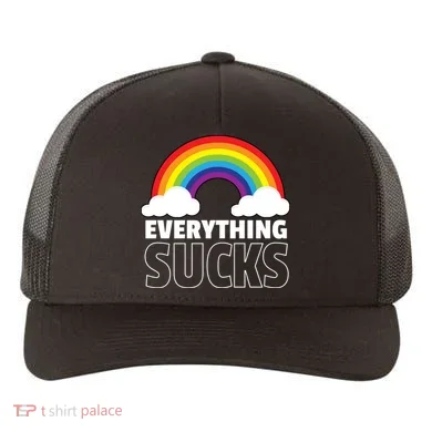 Everything Sucks Yupoong Adult 5-Panel Trucker Hat