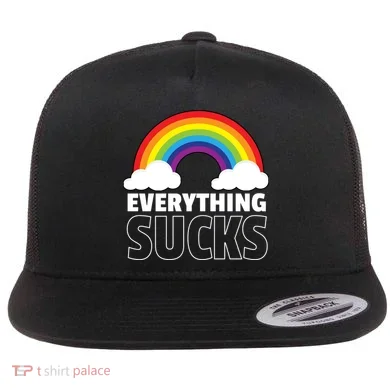 Everything Sucks Flat Bill Trucker Hat