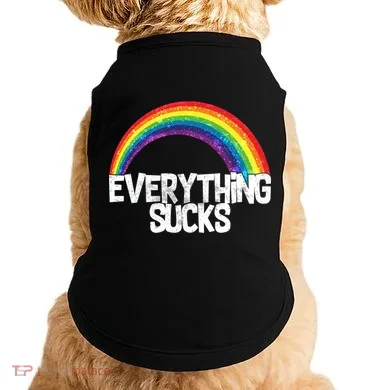 Everything Sucks Rainbow Doggie Tank