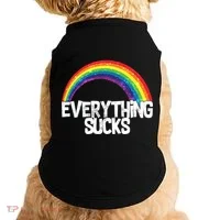 Everything Sucks Rainbow Doggie Tank thumb 0