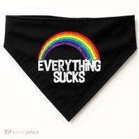 Everything Sucks Rainbow USA-Made Doggie Bandana thumb 0
