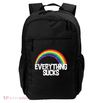 Everything Sucks Rainbow Backpack