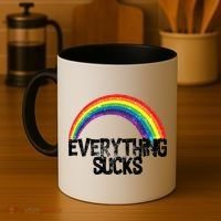Everything Sucks Rainbow Coffee Mug thumb 4