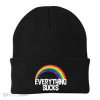 Everything Sucks Rainbow Beanie thumb 0