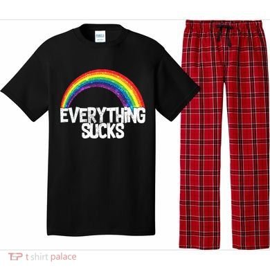 Everything Sucks Rainbow Pajama Set