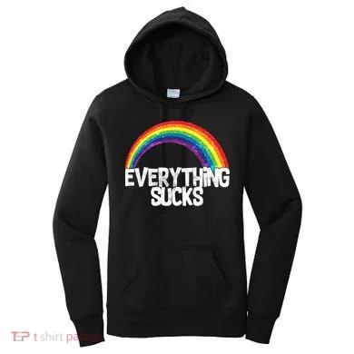 Everything Sucks Rainbow Women's Hoodie