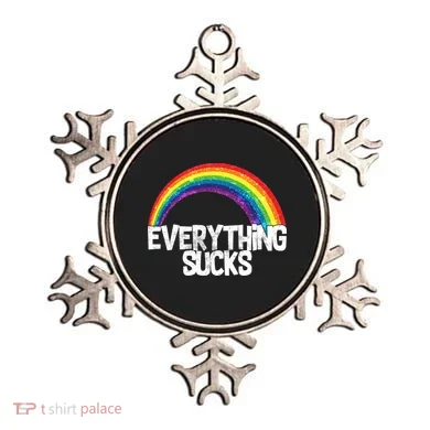 Everything Sucks Rainbow Ornament