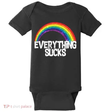 Everything Sucks Rainbow Baby Bodysuit