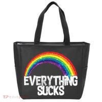 Everything Sucks Rainbow Tote Bag thumb 0