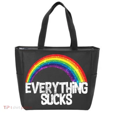 Everything Sucks Rainbow Tote Bag