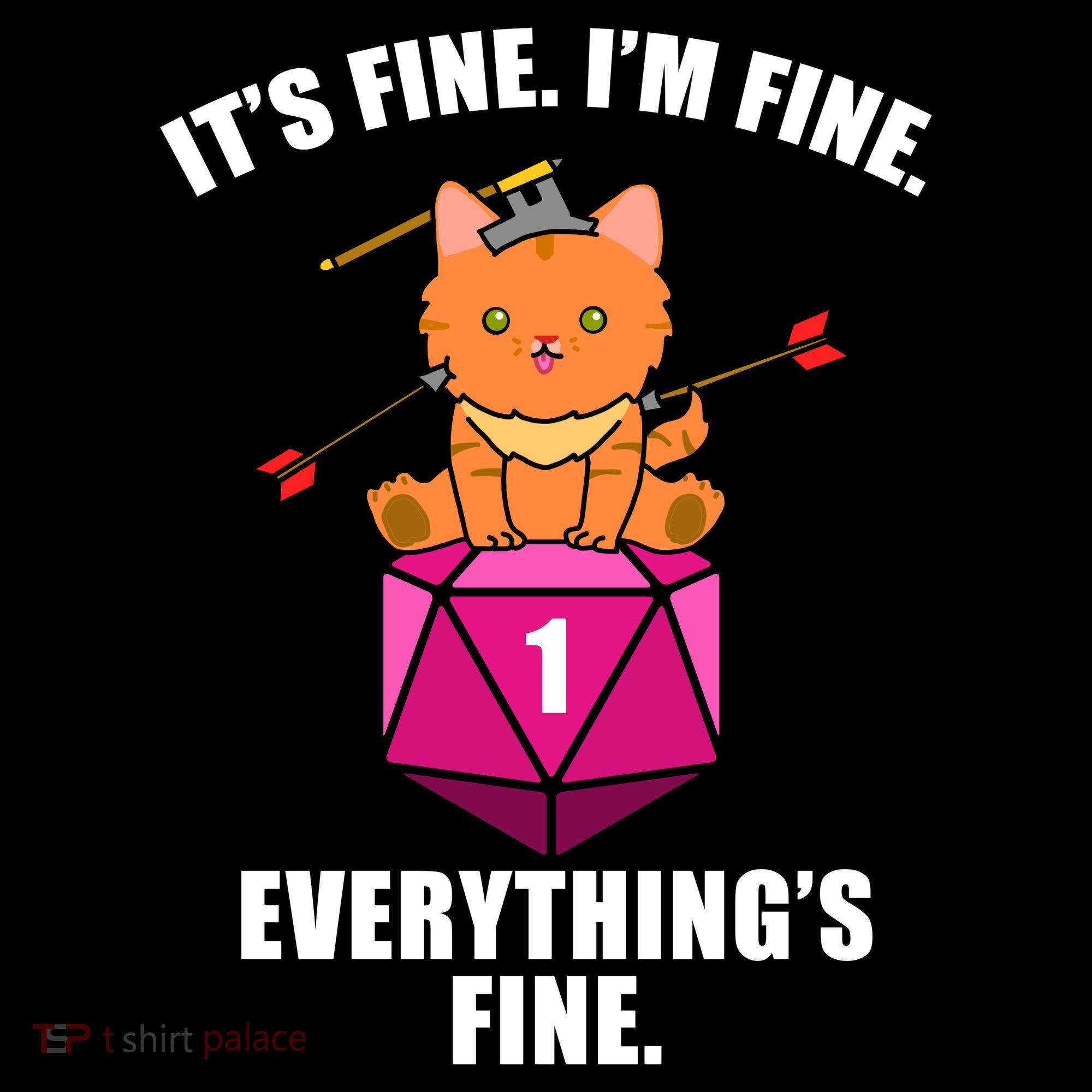 Everything's Fine Cute Cat DnD Backpack