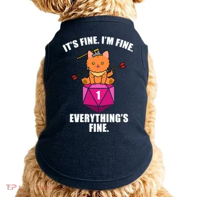 Everything's Fine Cute Cat DnD Doggie Tank