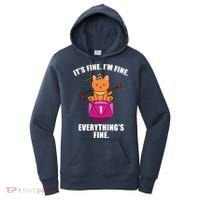 Everything's Fine Cute Cat DnD Women's Hoodie thumb 0