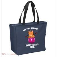 Everything's Fine Cute Cat DnD Tote Bag thumb 2