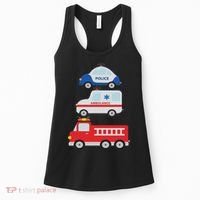 Emergency Vehicles Fire Truck Police Car Ambulance Cars Women's Tank Top thumb 0