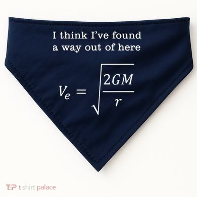 Escape Velocity Gravity Physics Engineer USA-Made Doggie Bandana