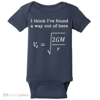 Escape Velocity Gravity Physics Engineer Baby Bodysuit