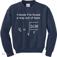 Escape Velocity Gravity Physics Engineer Kids Sweatshirt thumb 0