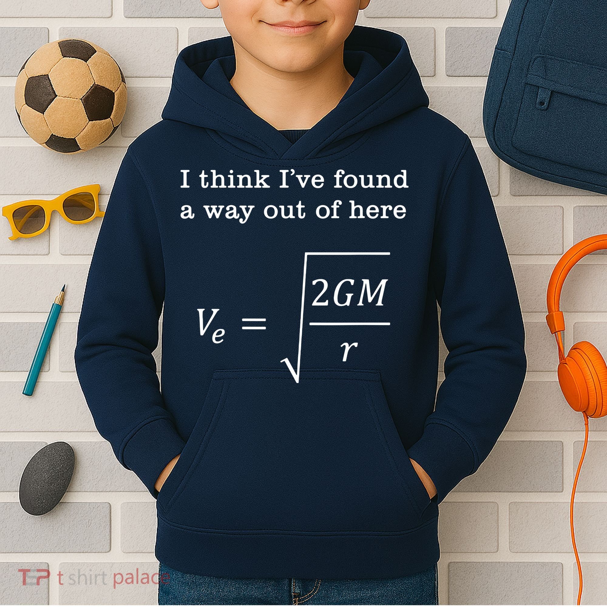 Escape Velocity Gravity Physics Engineer Kids Hoodie