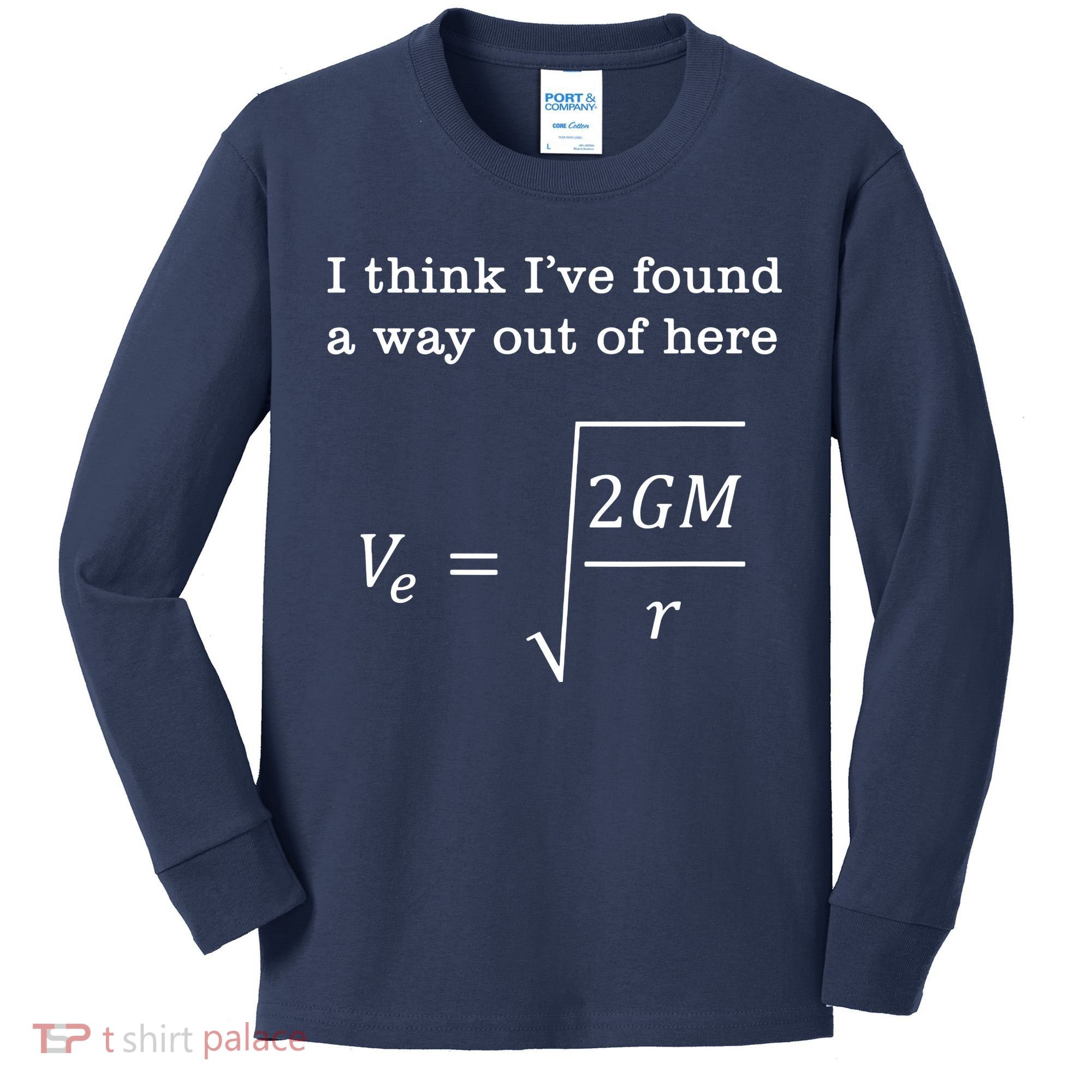 Escape Velocity Gravity Physics Engineer Kids Long Sleeve Shirt