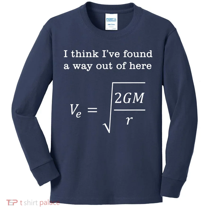 Escape Velocity Gravity Physics Engineer Kids Long Sleeve Shirt