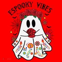 Espooky Vibes Halloween Ghost Mexican Concha Spooky Mama Gift Santa Hat thumb 1