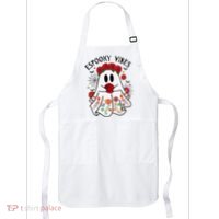 Espooky Vibes Halloween Ghost Mexican Concha Spooky Mama Gift Apron thumb 0