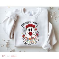 Espooky Vibes Halloween Ghost Mexican Concha Spooky Mama Gift Sweatshirt thumb 2