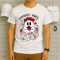 Espooky Vibes Halloween Ghost Mexican Concha Spooky Mama Gift T-Shirt thumb 6