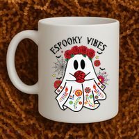 Espooky Vibes Halloween Ghost Mexican Concha Spooky Mama Gift Coffee Mug thumb 2