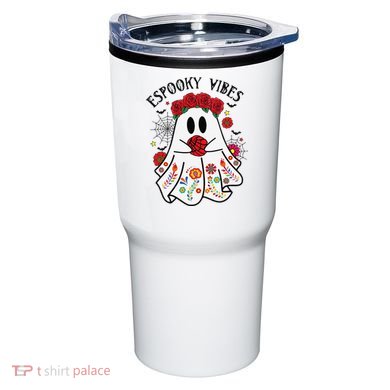 Espooky Vibes Halloween Ghost Mexican Concha Spooky Mama Gift Tumbler